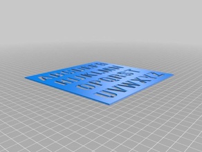 alfasayısal ordu font şablonu 2d sanat 3d print model - Mito3D