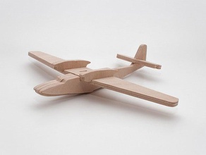 dornier do-26 semplificato cnclaser i veicoli aereo router di cnc lasercut compensato stepcraft giocattolo zenziwerken 3d print model - Mito3D