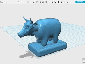 la cultura japonesa akabeko de tapa usb 3d impresión animal vaca lindo divertido alma talismán juguete caso titular 3d print model - Mito3D