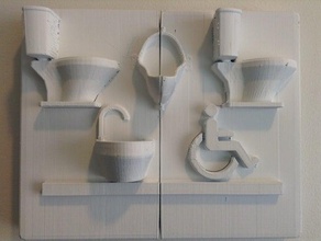 strukturelle Badezimmer Zeichen 3d drucken anpassbare Toilette 3d print model - Mito3D