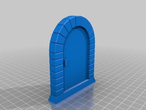 my customized stone door-2 buildings structures 3d print model - Mito3D