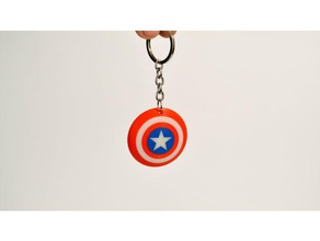 captain america shield keychain toy game accessories 3dmodel 3dmodeling 3dprintable 3dprinting abs assembly required zortrax 3d print model - Mito3D