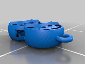 offset a spina di pesce gear fidget spinner i portachiavi giocattolo 3d print model - Mito3D