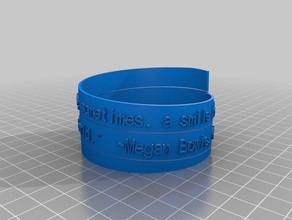 sourire spirale poème bracelet de marque 2 art personnalisé 3d print model - Mito3D