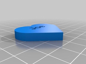 joe cœur des signes les logos personnalisé 3d print model - Mito3D