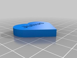 julius cœur des signes les logos personnalisé 3d print model - Mito3D