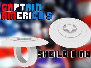 captain americas shield ring rings assembly avengers 3d print model - Mito3D