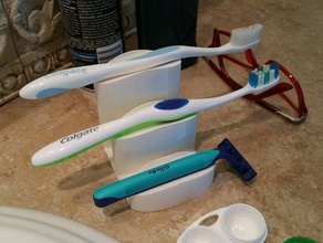 tooth brush holder bathroom 3d print model - Mito3D