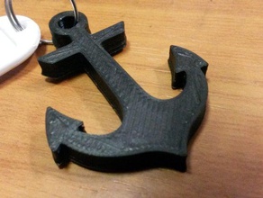 anchor keychain keychains 3d print model - Mito3D