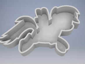 Feste rainbow dash cookie-cutter Kunst tools 3d print model - Mito3D