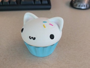 cupcake kitty heykeller 3d print model - Mito3D