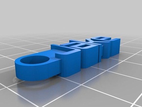 my customized message keychain organization 3d print model - Mito3D