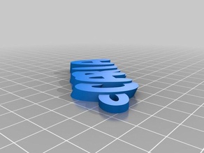 013 meine angepasste iamburnystext name keyring keyfob Organisation 3d print model - Mito3D