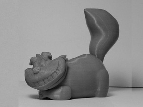 cheshire cat 2-pezzo animali 3d print model - Mito3D