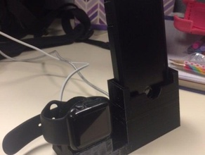 apple watch iphone 5 dock magnétique mobile 3d print model - Mito3D