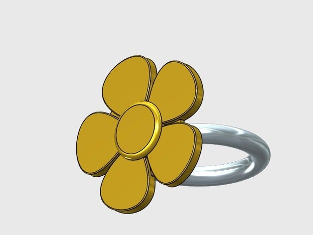 anel da flor 3d a impressora acessórios 3D print model - Mito3D