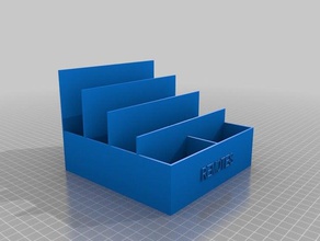 my customized remote holder 2x4 containers 3d print model - Mito3D