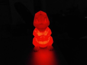 low-poly charmander de la lámpara video juegos el led los leds luz del nintendo omegawolf3d pokemon figuras videojuegos juego 3d print model - Mito3D