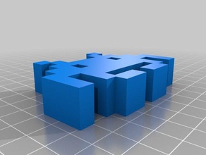 space invader imanes decoración freecad los invasores del espacio 3d print model - Mito3D