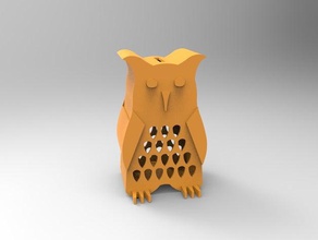owl-bank Container 3d print model - Mito3D