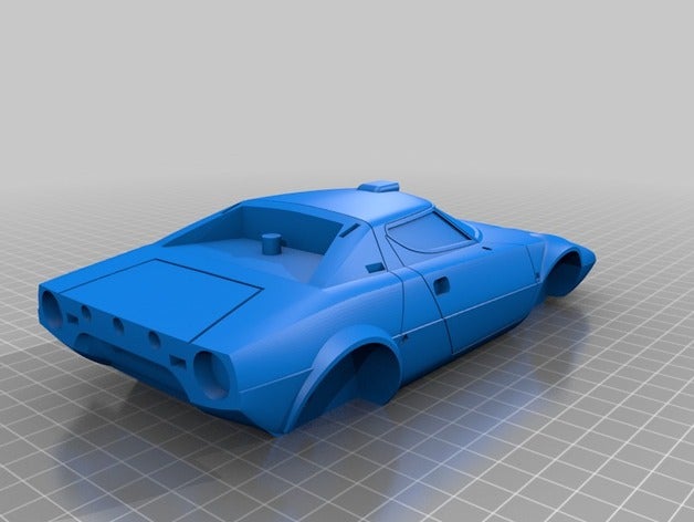 lancia stratos Karosserie automotive 3D print model - Mito3D