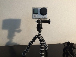 yüksek üçayak kamera go pro mount screwmount 3d print model - Mito3D