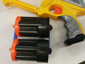 nerf maverick dual cylinderbarrel los juguetes juegos 3d print model - Mito3D