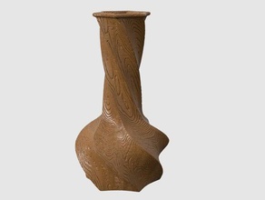vaso di legno intrecciato arredamento fiori 3d print model - Mito3D