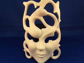 indonésien masque sculptures 3d print model - Mito3D