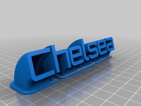 meine angepasste geschwungene Typenschild-chelsea office 3d print model - Mito3D