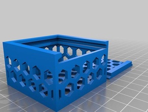 özel parametrik altıgen delik kutumu kaplar 3d print model - Mito3D