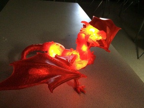 ode transparent red shira braq dragon sculptures 3d print model - Mito3D