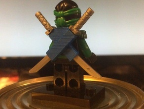 lego ninjago gaine de deux épées croisées jouet jeu accessoires 3d print model - Mito3D
