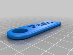 papio nome do tag os acessórios personalizado 3d print model - Mito3D