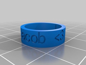 hannah rings customized 3d print model - Mito3D