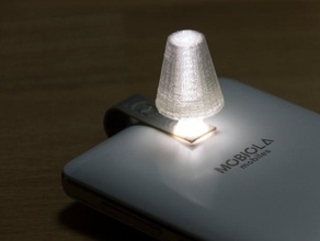 minuscule lampe flash mobile téléphone accessoires l'accessoire de la caméra bureau poche l'iphone lumière nuit samsung smartphone 3d print model - Mito3D