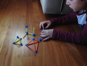 straw polyhedrons puzzles polyhedra 3d print model - Mito3D