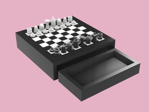 xadrez 3d impressão testes abs tabuleiro de minimalista 3d print model - Mito3D