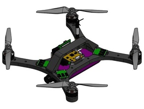 pro sshquad super basit mini h quad rc araç gerçek fpv250 miniquad multicopter multirotor quadcopter racequad 3d print model - Mito3D