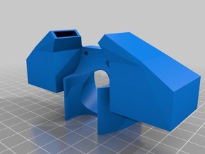 parametric e3d clone cooling fan double part blower v3 printer parts cooler mount openscad 3d print model - Mito3D