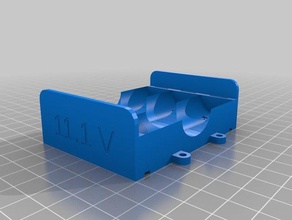 my customized parametric battery holder 1680 electronics 3d print model - Mito3D