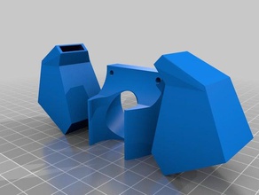 parametrische e3d clone Kühlung Ventilator Doppel Teil blower v2 Drucker Teile Kühler fan mount openscad 3d print model - Mito3D