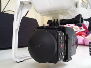 phantom 2 sólido de montaje la cámara hobby 3d print model - Mito3D