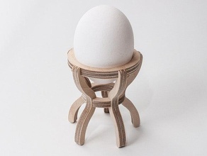 eggholder 5-point kitchen dining cnc router egg holder lasercut plywood stepcraft zenziwerken 3d print model - Mito3D