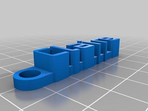 my customized message keychain organization 3d print model - Mito3D