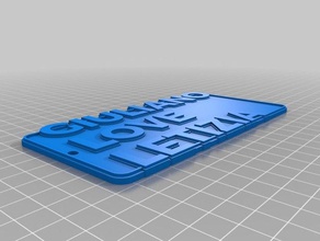 g-l-love llaveros personalizado 3d print model - Mito3D