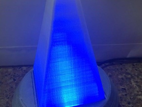 obelisco della lampada arredamento futuristico luce moderna multicolor giro sci-fi fantascienza scifi usb 3d print model - Mito3D