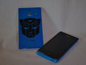 autobot huawei w1 case mobile phone transformers windows 3d print model - Mito3D