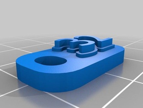 portachiavi 32 i personalizzato 3d print model - Mito3D