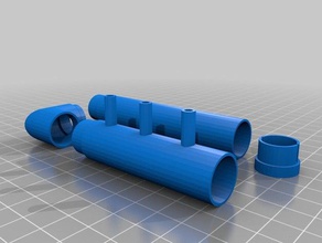 modular joya 180 filtro del flujo de salida conjunto todas las partes 3d impresión 3d print model - Mito3D